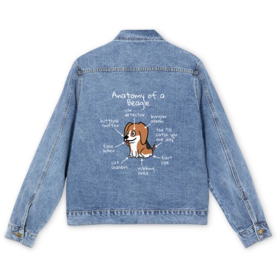 Discover Anatomy Of A Beagle Men's Denim Jackets