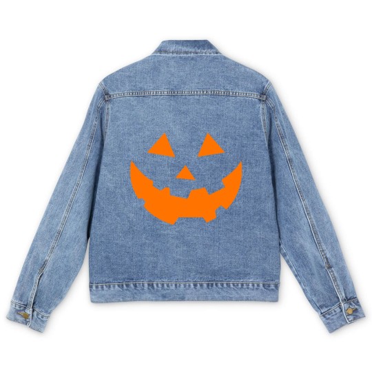 Discover Halloween Pumpkin Face Men's Denim Jackets, Cute Halloween Men's Denim Jackets, Halloween Party Costume 2023, Halloween Matching Men's Denim Jackets, Halloween Gift for Friend