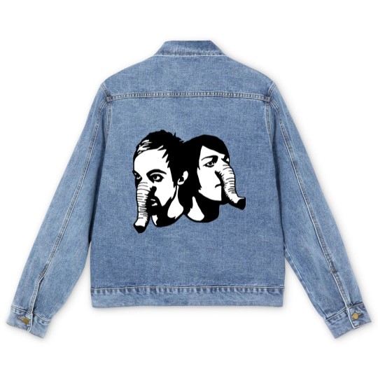Discover Death From Above 1979 - Heads Up Elelphant Heads Fitted Men's Denim Jackets