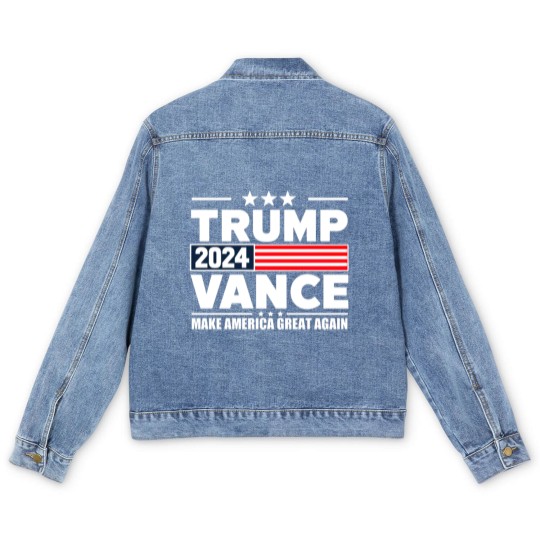 Discover Trump Vance 2024 Merchandise - Trump Vance - Men's Denim Jackets