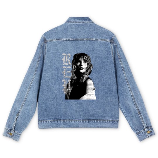 Discover Vintage Reputation Swiftie Men's Denim Jackets, Reputation Men's Denim Jackets, Rep Men's Denim Jackets, Taylor's Version