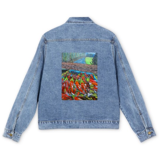 Discover Return of the Sockeye Salmon Men's Denim Jackets