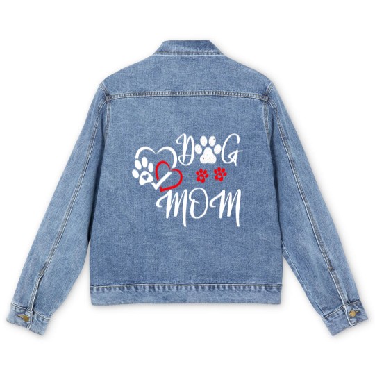 Discover Love Dog Mom Dog Mom Men's Denim Jackets