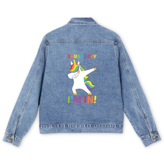 Discover Sounds Gay I_m In Sounds Gay I_m In Men's Denim Jackets