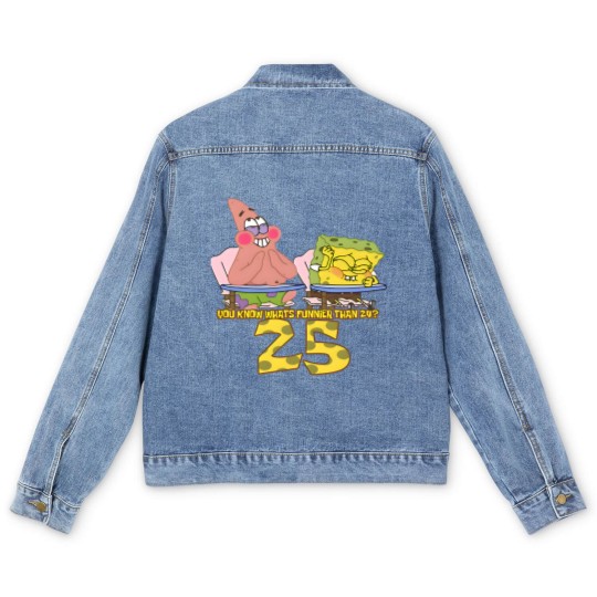 Discover Squarepants You Know Whats Funnier Than 24 Men's Denim Jackets