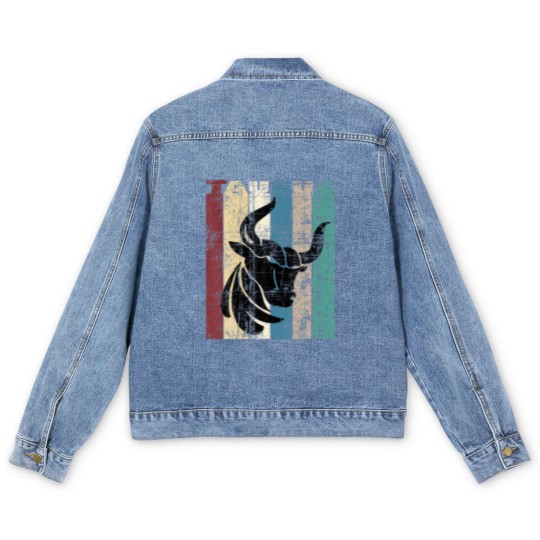 Discover Taurus Vintage Taurus Gift Idea Retro Distressed Men's Denim Jackets