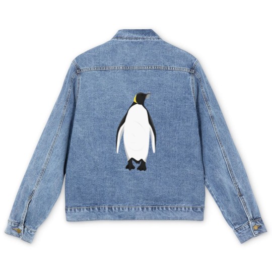 Discover Penguin Men's Denim Jackets, Penguin Birthday Gift, Penguin Gift, Penguin Lover Men's Denim Jackets