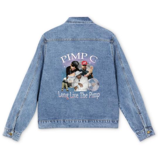 Discover Pimp C Men's Denim Jackets, Pimp C Vintage Men's Denim Jackets, Pimp C Hiphop Rapper Men's Denim Jackets