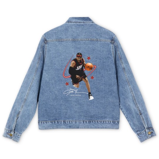 Discover ALLEN IVERSON Men's Denim Jackets, Rare The Answer Rap Men's Denim Jackets Vintage Men's Denim Jackets