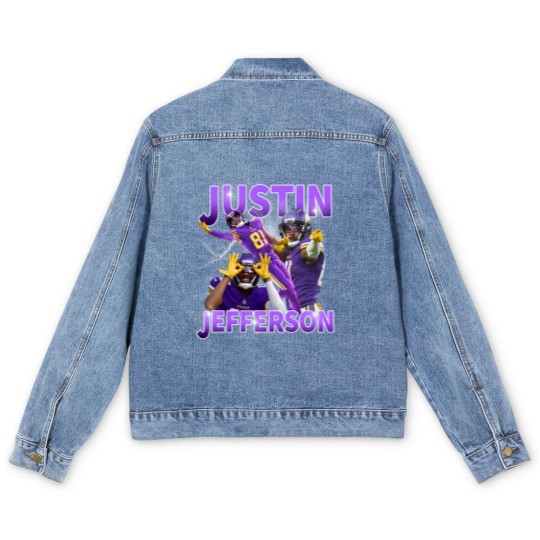Discover Justin Jefferson Men's Denim Jackets, Justin Jefferson Men's Denim Jackets, Justin Jefferson Merch,Justin Jefferson Men's Denim Jackets