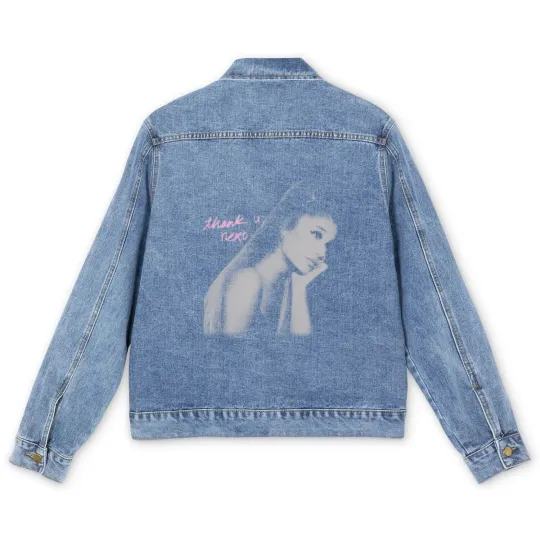 Discover Ariana Thank U, Next Men's Denim Jackets, Ariana Unisex Men's Denim Jackets