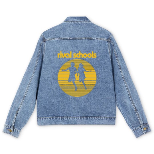 Discover Rival Schools Logo Yellow 17 Men's Denim Jackets