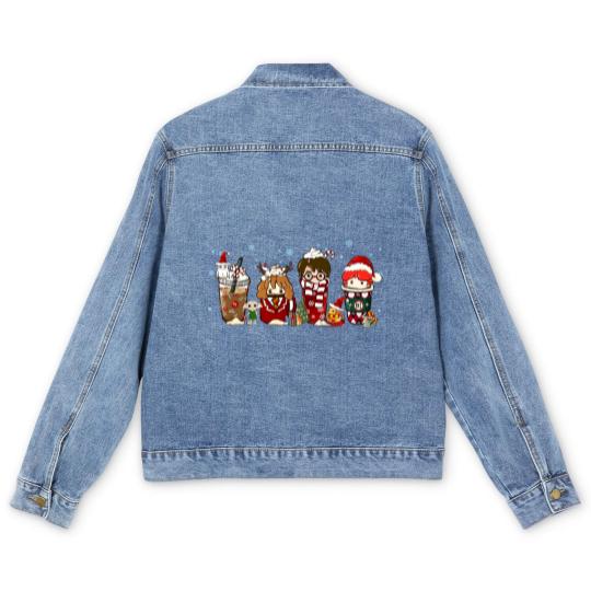 Discover Christmas Men's Denim Jackets, Christmas Coffee Men's Denim Jackets, Kids Christmas Men's Denim Jackets