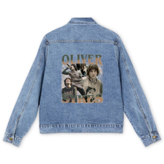 Discover Oliver Sykes Retro Men's Denim Jackets -Oliver Scott Sykes Men's Denim Jackets