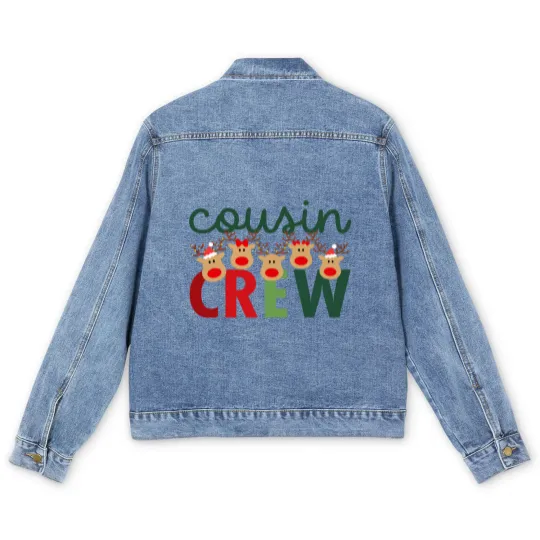 Discover Cousin deer crew Men's Denim Jackets, Cousin Crew Christmas Men's Denim Jackets