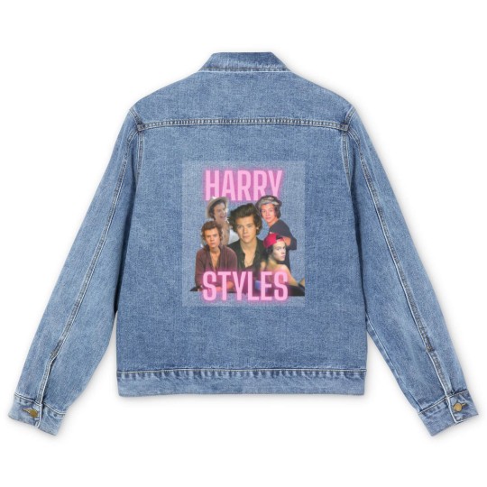 Discover Harry Men's Denim Jackets - Retro Harry Fan Merch, Iconic 1D Era