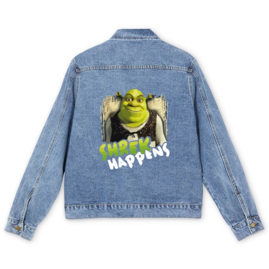Discover Sexy Shrek  shrek meme face  shrek wazowski  Essential Men's Denim Jackets