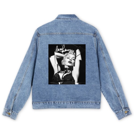 Discover Madonna Signature Men's Denim Jackets Short Sleeve Cotton Black Men All Size S to 5XL