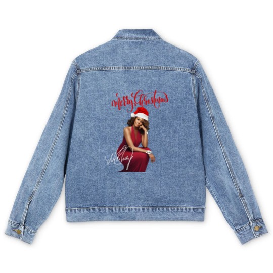 Discover Merry Christmas Whitney Houston Men's Denim Jackets
