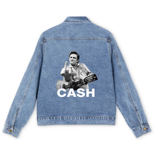Discover Johnny Cash Unisex Men's Denim Jackets: Finger