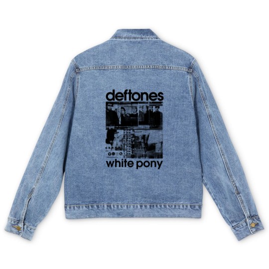 Discover Deftone ROCK BAND Men's Denim Jackets - white pony