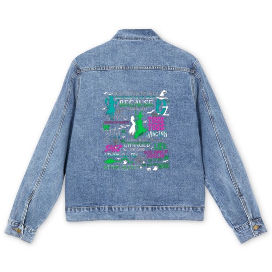 Discover Wicked A New Musical Vintage Men's Denim Jackets, Musical Wicked Men's Denim Jackets, Wicked Men's Denim Jackets
