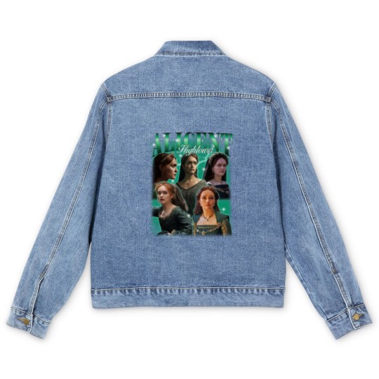 Discover House of the Dragon Men's Denim Jackets, Retro Alicent Hightower Men's Denim Jackets, Vintage 90s Bootleg