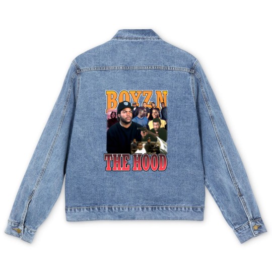 Discover Boyz n the Hood Ice Cube Rap Men's Denim Jackets Movie Vintage Style Men's Denim Jackets NWA Men's Denim Jackets