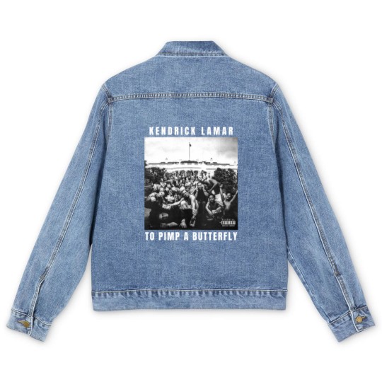 Discover Vintage Rapper Kendrick Lamar To Pimp A Butterfly Album Graphic Men's Denim Jackets