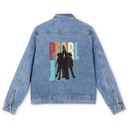 Discover PEL JAM Ten Inspired Men's Denim Jackets, Rock Band Men's Denim Jackets, PEL JAM Tour 2022 Men's Denim Jackets