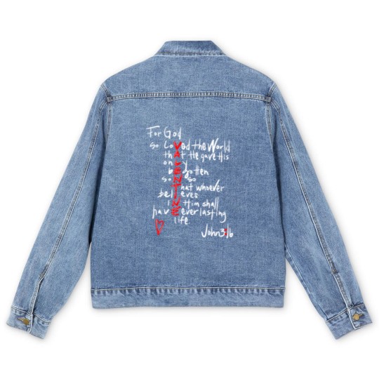 Discover John 3 16 Valentine Men's Denim Jackets