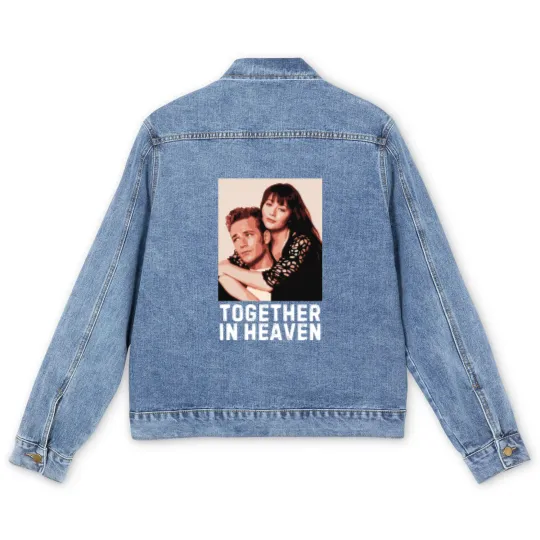 Discover Shannen Doherty Brenda Walsh Luke Perry Dylan McKay Men's Denim Jackets, RIP Shannen Doherty 1971-2024