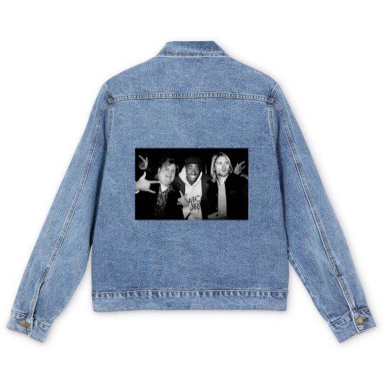 Discover Chris Farley Kurt Cobain Tupac Unisex Men's Denim Jackets