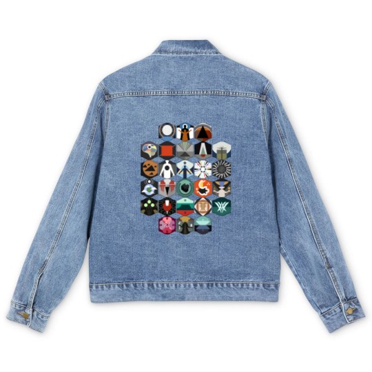 Discover Destiny 2 Vow Of Disciple Raid Symbols Short-Sleeve Men's Denim Jackets
