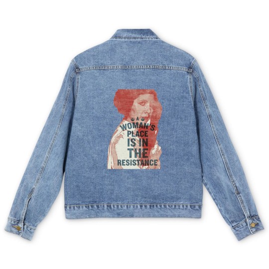 Discover Woman’s Place Is In The Resistance Feminist Men's Denim Jackets
