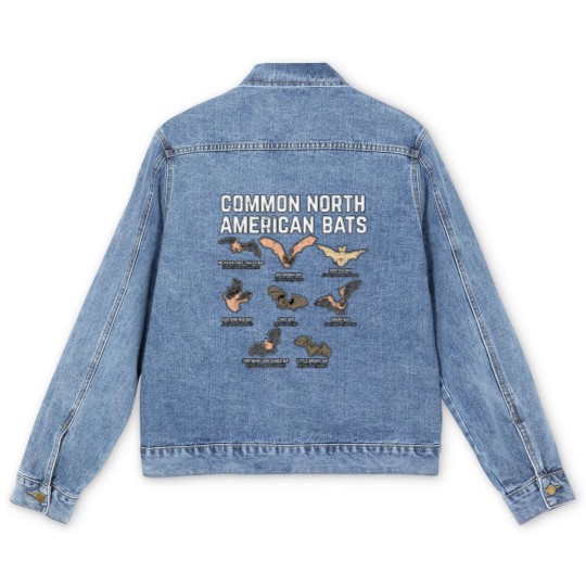 Discover Common North American Bats Men's Denim Jackets