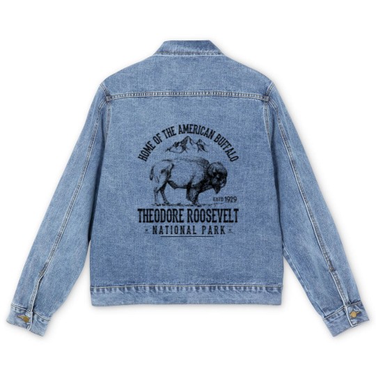 Discover Theodore Roosevelt National Park Souvenirs Hiking Adventure - Theodore Roosevelt - Men's Denim Jackets