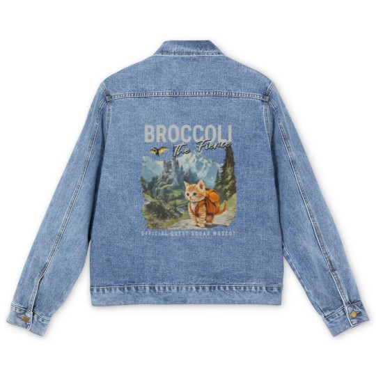 Discover Broccoli the Fierce Men's Denim Jackets, Sworn Protector of the Quest Squad Men's Denim Jackets, Fourth Wing Inspired