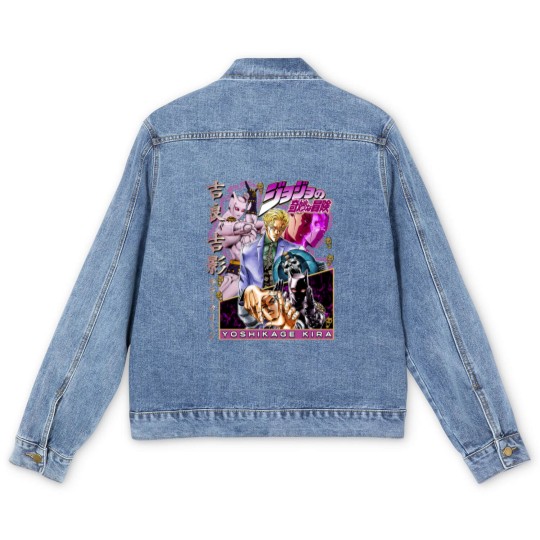 Discover Vintage Yoshikage Kira Jojo's Bizzare Adventure Men's Denim Jackets