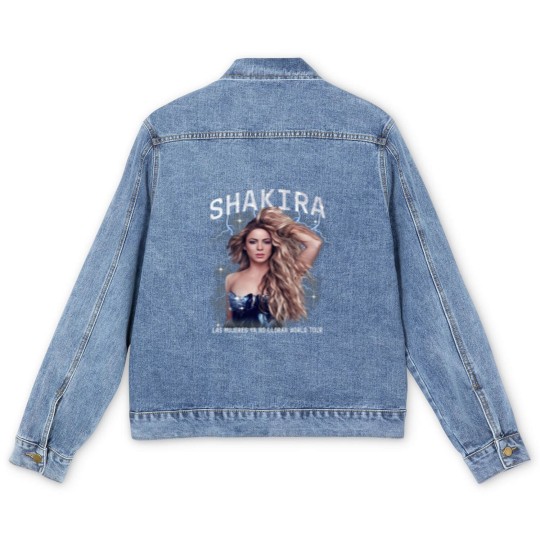 Discover 2024 Shakira Tour Men's Denim Jackets, Las Mujeres Ya No Lloran World Tour Men's Denim Jackets