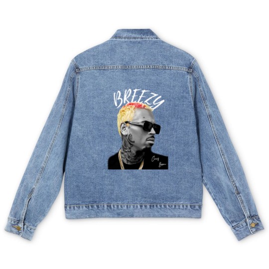 Discover Chris Brown Men's Denim Jackets, Chris Brown 11:11 Tour 2024 Men's Denim Jackets, Chris Brown Breezy Men's Denim Jackets