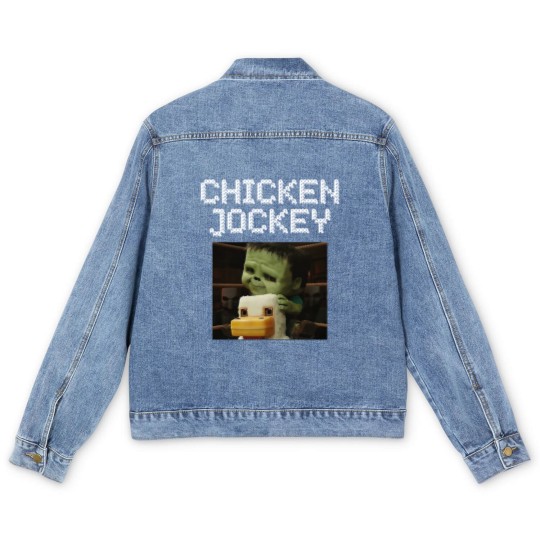 Discover chicken jockey minecraft - Chicken Jockey Minecraft 2025 - Men's Denim Jackets