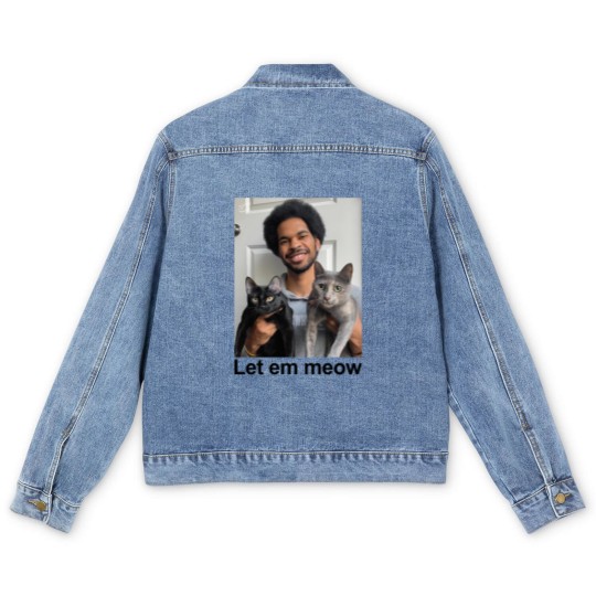 Discover Let Em Meow Jarrett Allen Men's Denim Jackets, Unisex Men's Denim Jackets, Unisex Men & Women