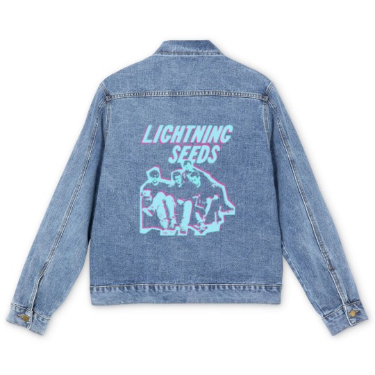 Discover Lightning Seeds Distressed Vintage Style 90s Classic Men's Denim Jackets