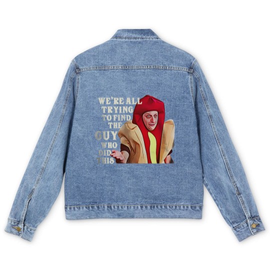 Discover I Think You Should Leave Tim Robinson Hot Dog Men's Denim Jackets, ITYSL Hot Dog Suit Men's Denim Jackets