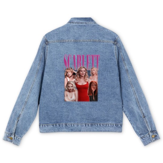 Discover Scarlett Johansson Men's Denim Jackets, Scarlett Johansson Fan, Scarlett Johansson Movies Men's Denim Jackets