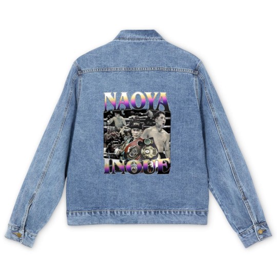 Discover Naoya Inoue, Boxing Men's Denim Jackets, Classic 90s Graphic Men's Denim Jackets, Unisex, Naoya Inoue Vintage Bootleg