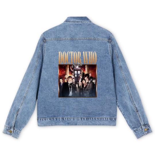 Discover Doctor Who 60th Anniversary 1963 ? 2023 Signature Thank You Men's Denim Jackets, Trendy Men's Denim Jackets