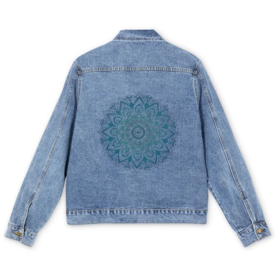Discover Subtle Anti Trump Fascist FDT Mandala Political Men's Denim Jackets
