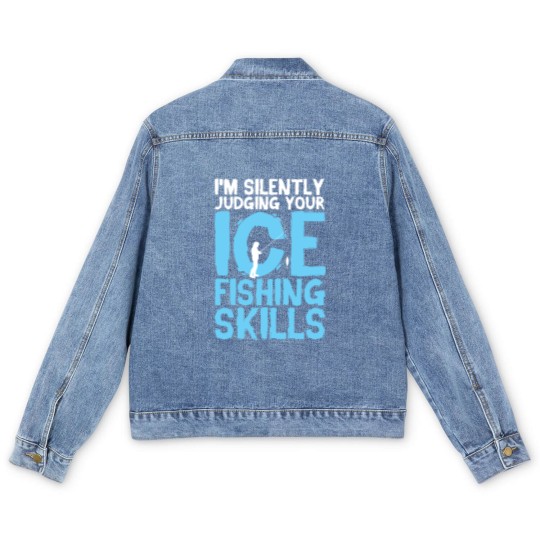 Discover Ice Fishing - Ice Fishing Gift - Men's Denim Jackets
